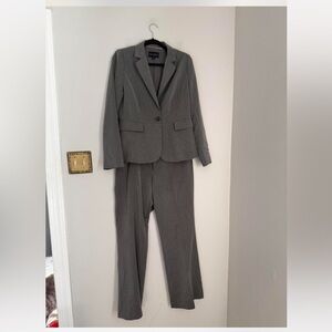 Banana Republic Blazer Suit Set Grey Pinstripe Women’s